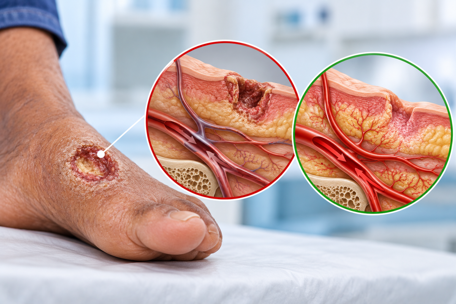 Why Blood Supply Decides Diabetic Foot Ulcer Healing