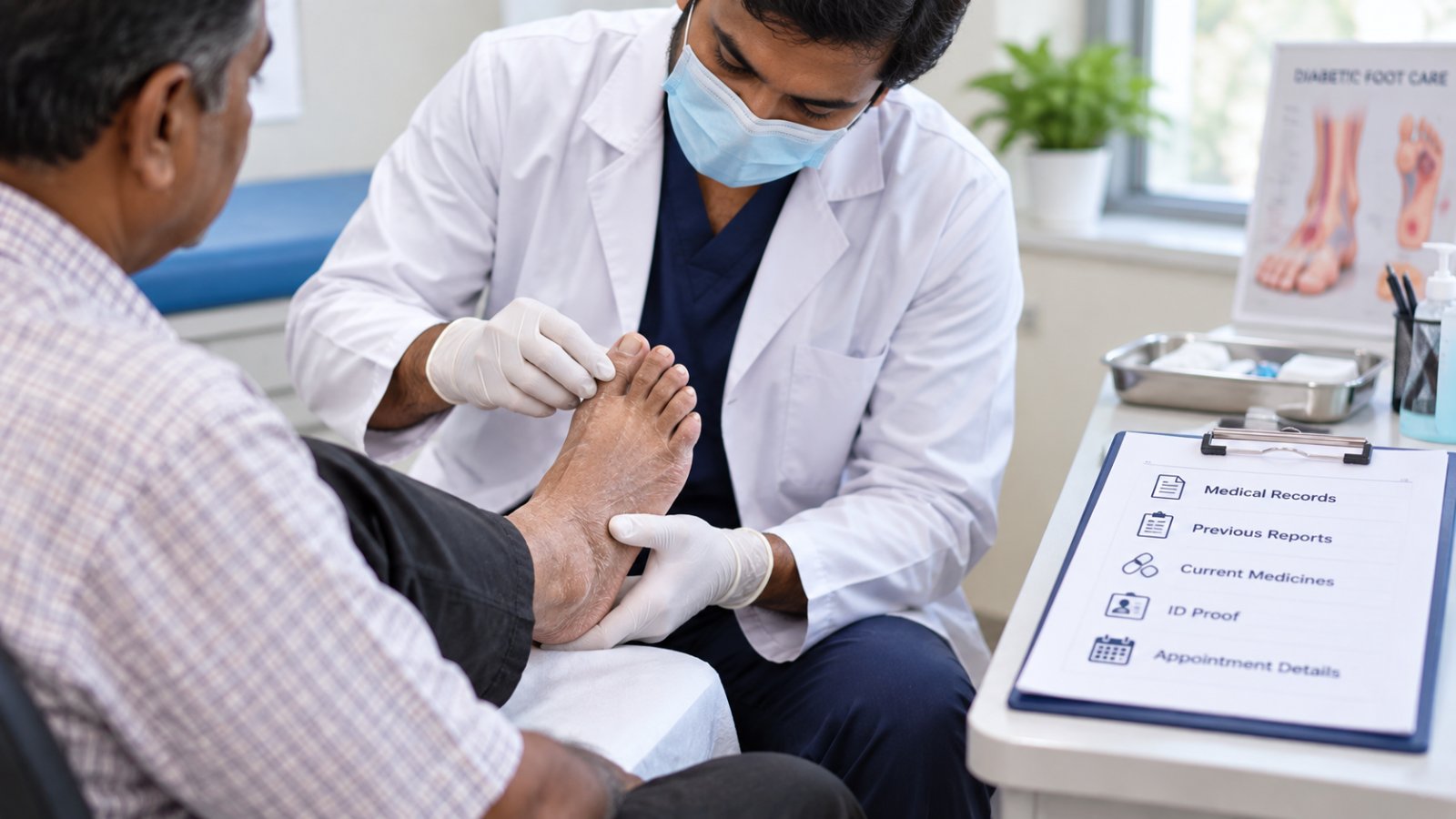 Your First Visit to the Ahmedabad Diabetic Foot OPD: Days, Documents and What Happens