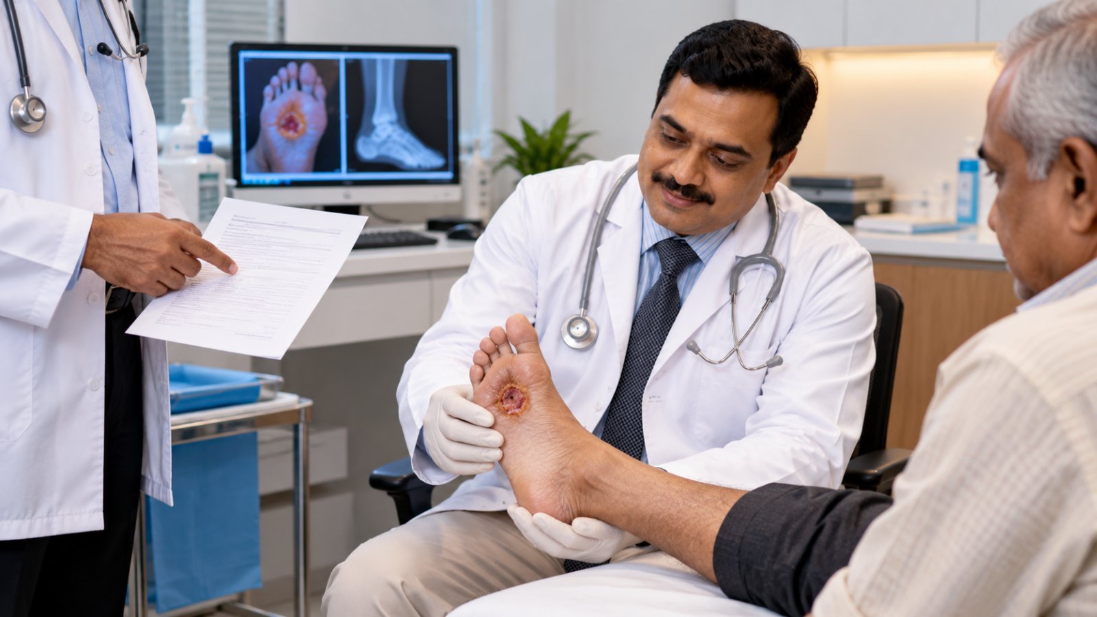 Referred by Your Ahmedabad Diabetologist for a Foot Ulcer? What the Surgical Review Adds