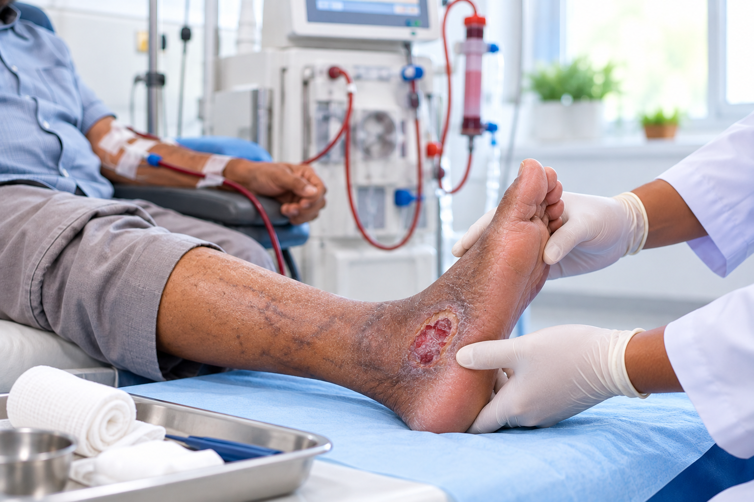 Dialysis and Kidney Disease With a Diabetic Foot Ulcer: What Changes