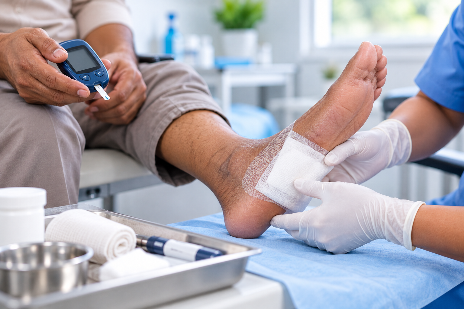 Sugar Control While a Foot Wound Is Healing: Targets, Insulin and Steroids