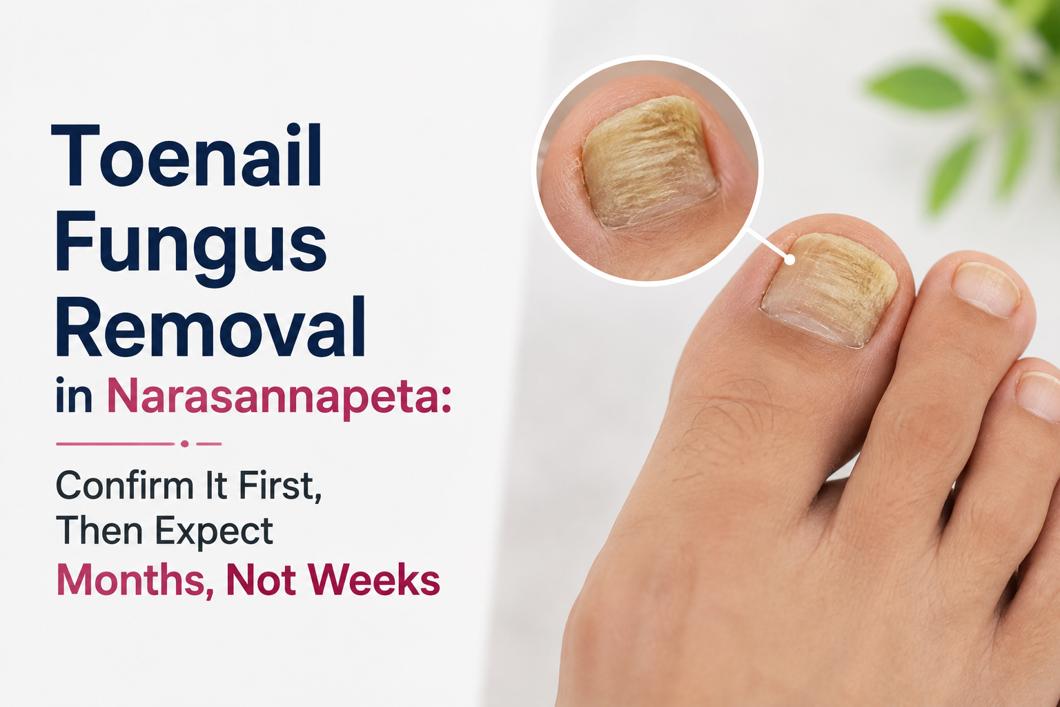 Toenail Fungus Removal in Narasannapeta: Confirm It First, Then Expect Months, Not Weeks