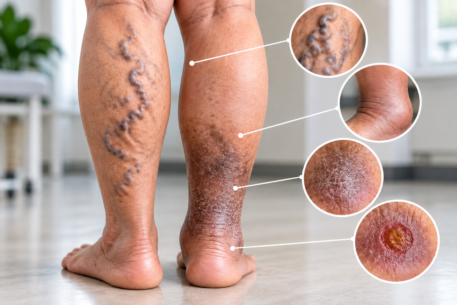 Varicose Veins, Leg Swelling and Skin Changes: When Veins Become a Wound Risk